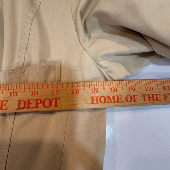 Vintage 70s-80s J. Gallery Beige Womens Long Trench Coat Size 11 Belted Button - Picture 8 of 11